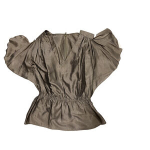 Boho Women peplum Top unique sleeves , Romantic, peasant Fairy Grunge lux Sz M